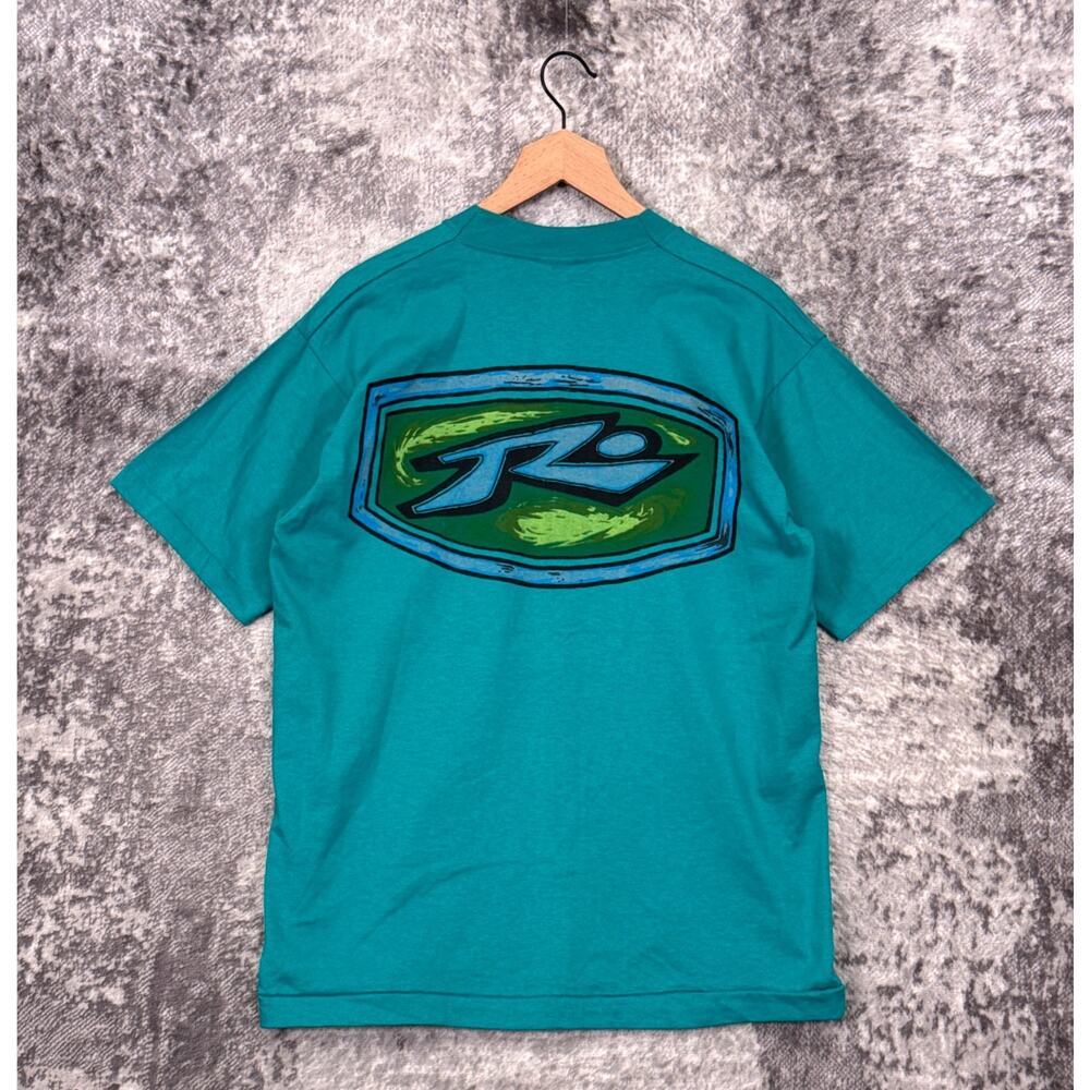 Vintage Rusty Shirt Large Mens 90s Surf Single Stitch Graphic
